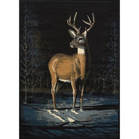 Rlm Distribution 5 ft. 3 in. x 7 ft. 2 in. Legends Winter Buck Area Rug, Multicolor HO2625463